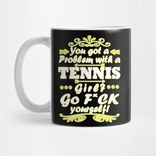 Tennis Sports Tennis Racket Square Women Girls Mug